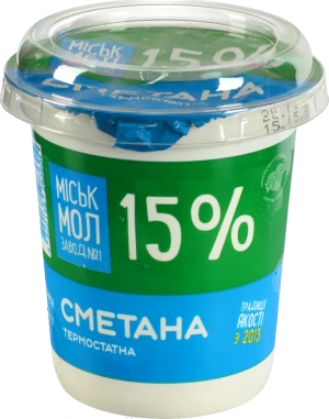 Сметана ММЗ 300г 15% ст