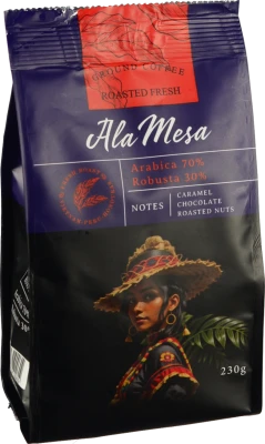 Кава Ala Mesa 230г (70% Арабіка, 30% Робуста)