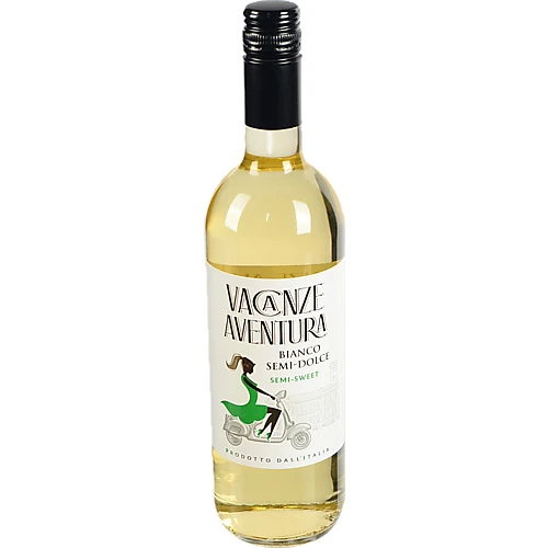 Вино Bianco Semi sweet н сол біле 0.75л6 ТМ Vacanze Aventura