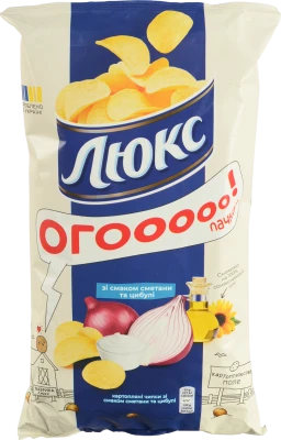 Чіпси Люкс 170г сметана цибуля
