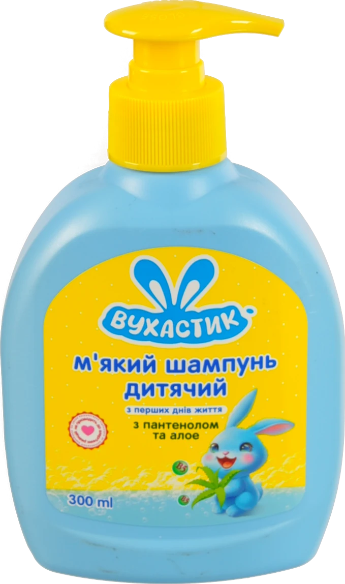 Шампунь Вухастик 300мл для волосся та тіла алое пантенол дозатор