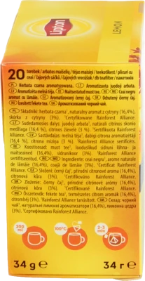Чай Lipton 20п чорний lemon