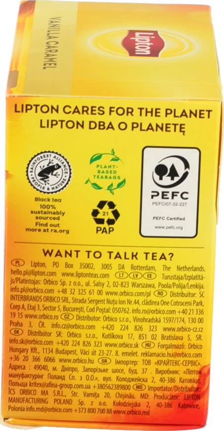 Чай Lipton 20п чорний vanilla caramel