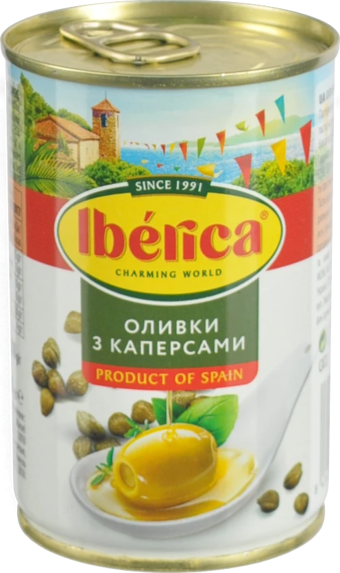 Оливки Iberica 300г з каперсами
