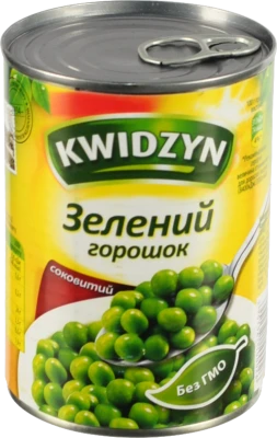 Горошок Kwidzyn 400г зелений з.б