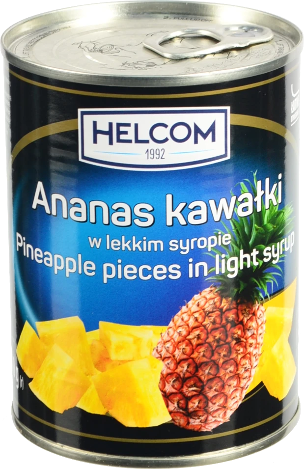 Ананаси Helcom 580мл шматочки в сиропі