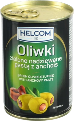 Оливки Helcom 280г фаршировані анчоусами