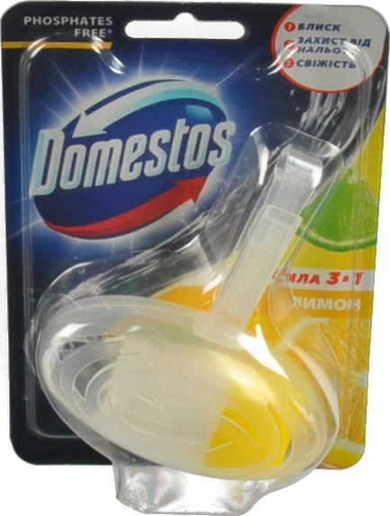 Блок для унітазу гігієнічний Лимон Сила 3в1 Domestos 35г