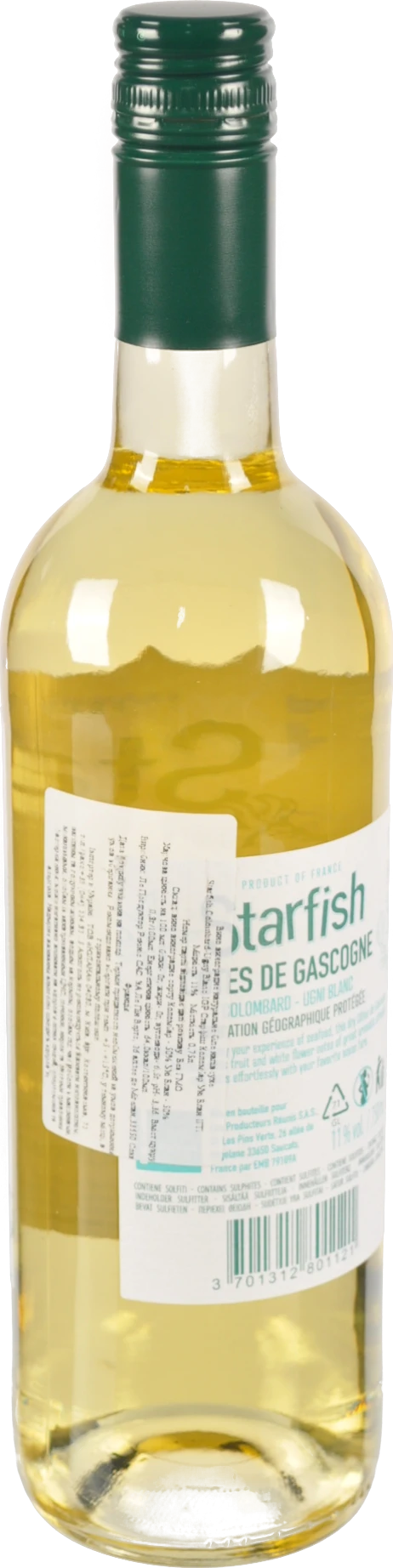 Вино Starfish 0.75л 11% коломбар уні блан біле напівсухе IGP