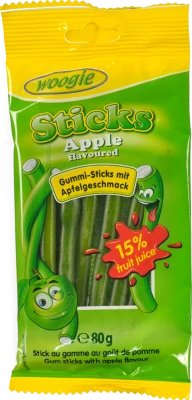 Цукерки Woogie 80г яблуко