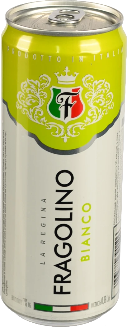 Напій винний 0.33л 7% напівігристий Bianco La Regina Fragolina з/б