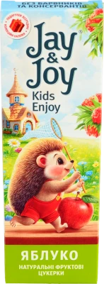 Цукерки фруктові натуральні Яблуко Jay&Joy к/у 32г
