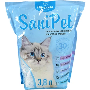 Наповнювач для туалету силікагелевий SaniPet Природа 1.7кг