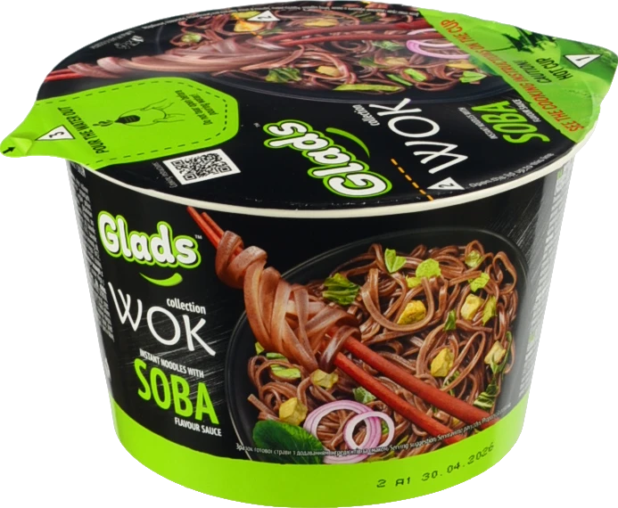 Локшина швидкого приготування з соусом Soba Wok Glads 95г