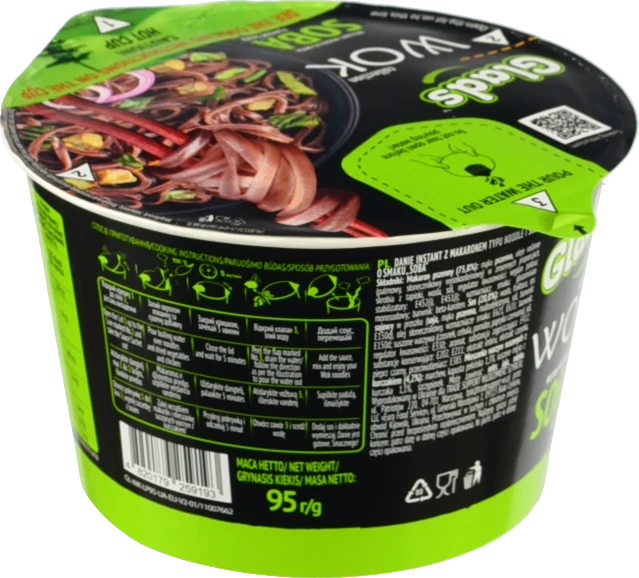 Локшина швидкого приготування з соусом Soba Wok Glads 95г