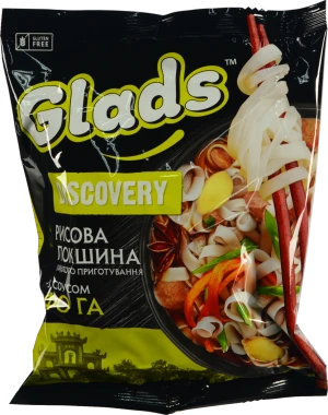 Локшина швидкого приготування рисова з соусом Фо Га Discovery Glads 65г