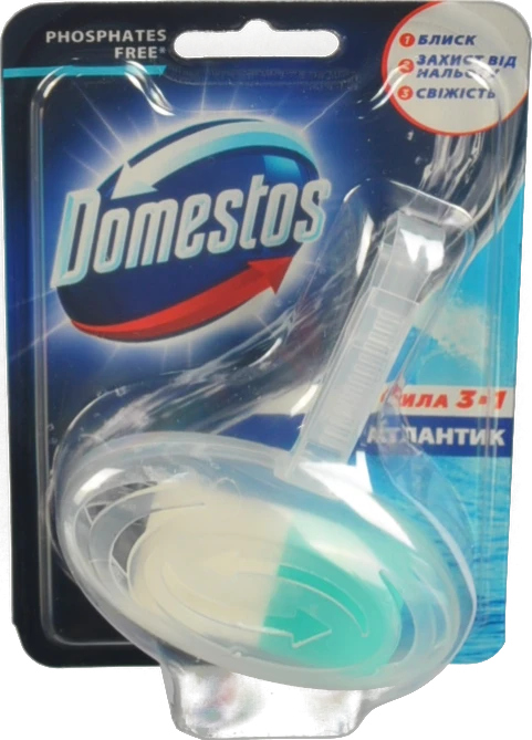 Блок для унітазу гігієнічний Атлантік Сила 3в1 Domestos 35г