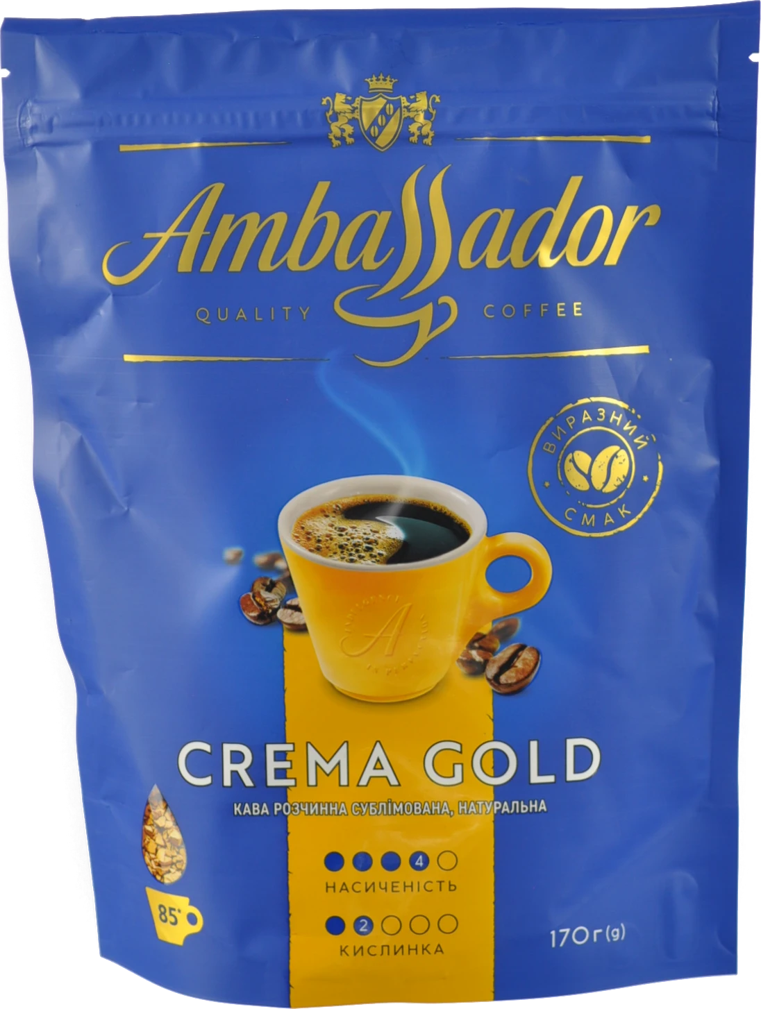 Кава розчинна сублімована Crema Gold Ambassador 170г