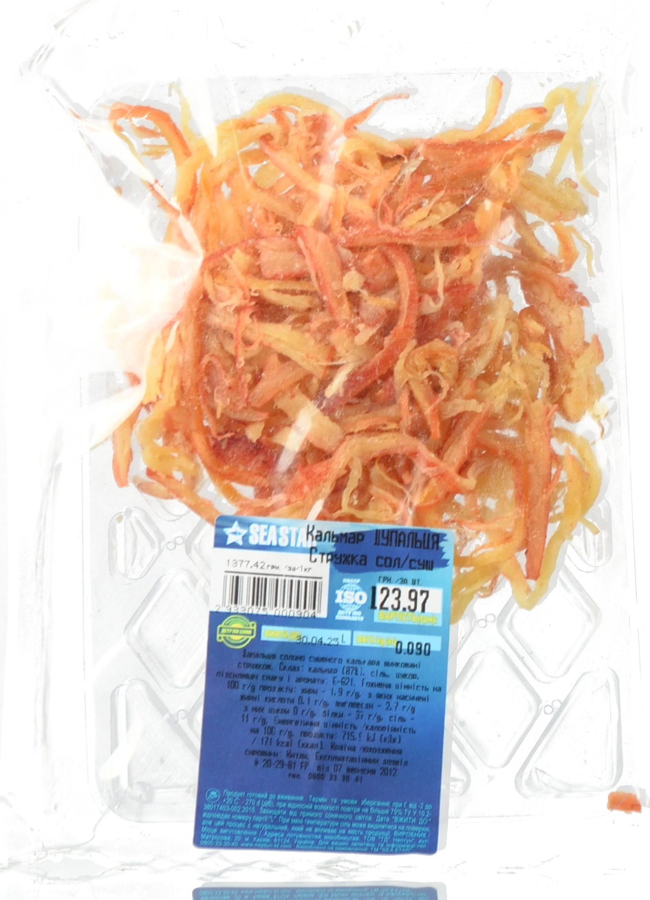 Кальмар стружка Seastar краб солено сушений