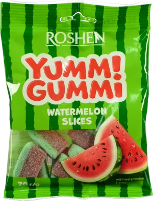 Цукерки желейні Watermelon slices Yummi Gummi Roshen м/у 70г