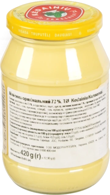 Майонез Kedainiu Konservai 420г Оригінальний 73%