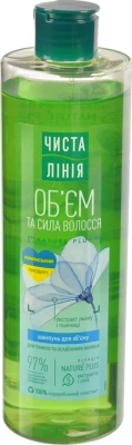 Шампунь для волосся Об'єм і сила Чиста Лінія 390мл