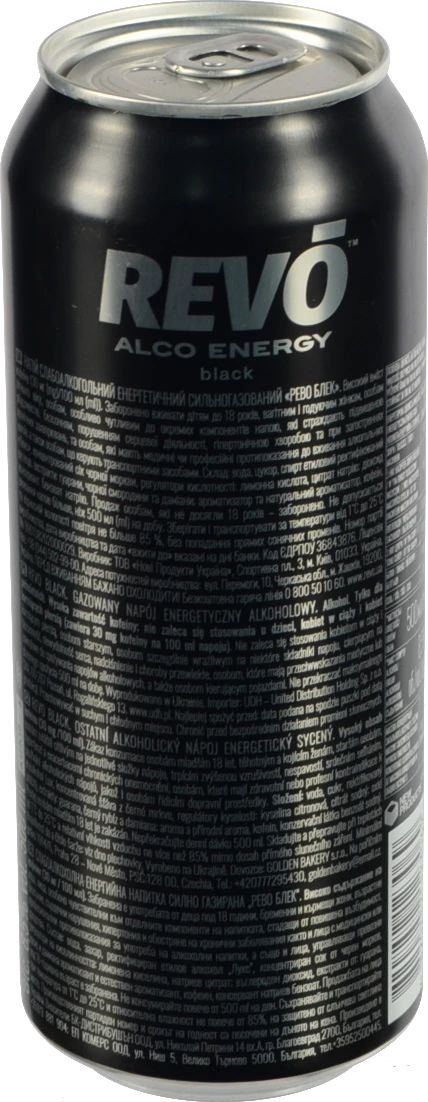 Напій слабоалкогольний Revo Alco Energy Black 500 мл 8.5%