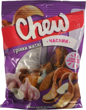 Грінки Chew 80г житні з часником