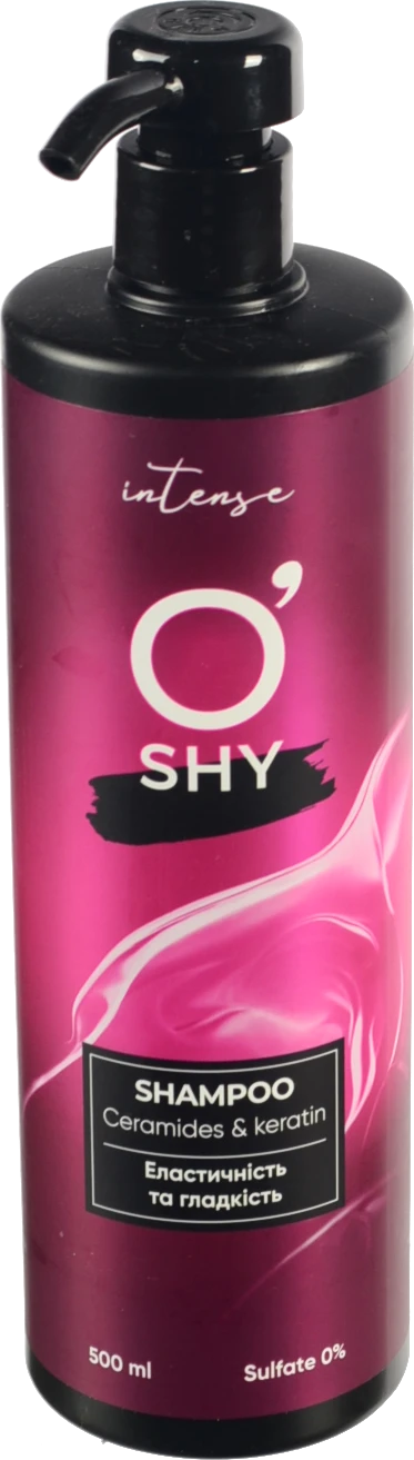 Шампунь Ceramides&keratin Еластичність та гладкість Intense O'shy 500мл