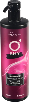 Шампунь Ceramides&keratin Еластичність та гладкість Intense O'shy 500мл