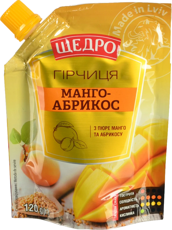 Гірчиця Манго-абрикос Щедро д/п 120г