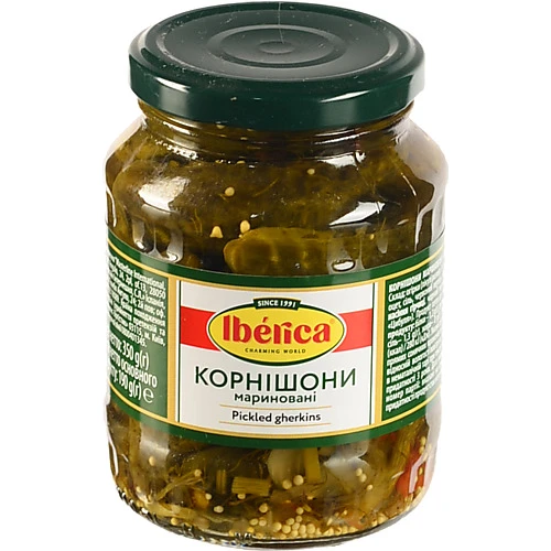 Корнішони мариновані Iberica с/б 350г