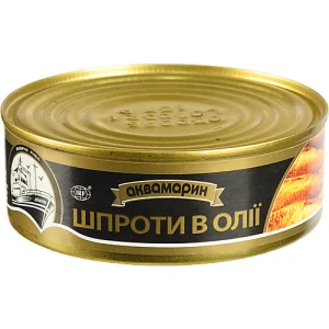 Шпроти Аквамарин  240гр в олiї