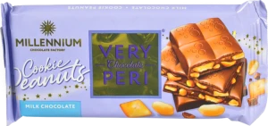 Шоколад молочний з начинкою печивом та арахісом Very Peri Millennium м/у 100г