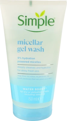 Гель для вмивання міцелярний Water Boost Simple 150мл
