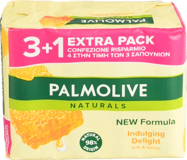 Мило туалетне тверде Milk&Honey Naturals Palmolive 4х90г