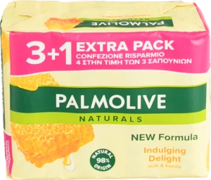 Мило туалетне тверде Milk&Honey Naturals Palmolive 4х90г