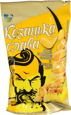 Арахіс смажений солоний зі смаком сиру Козацька слава м/у 110г