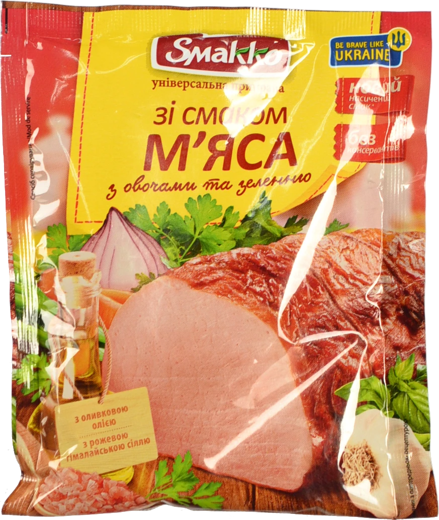 Приправа універсальна Smakko 80г зі смаком м'яса, овочів та зелені