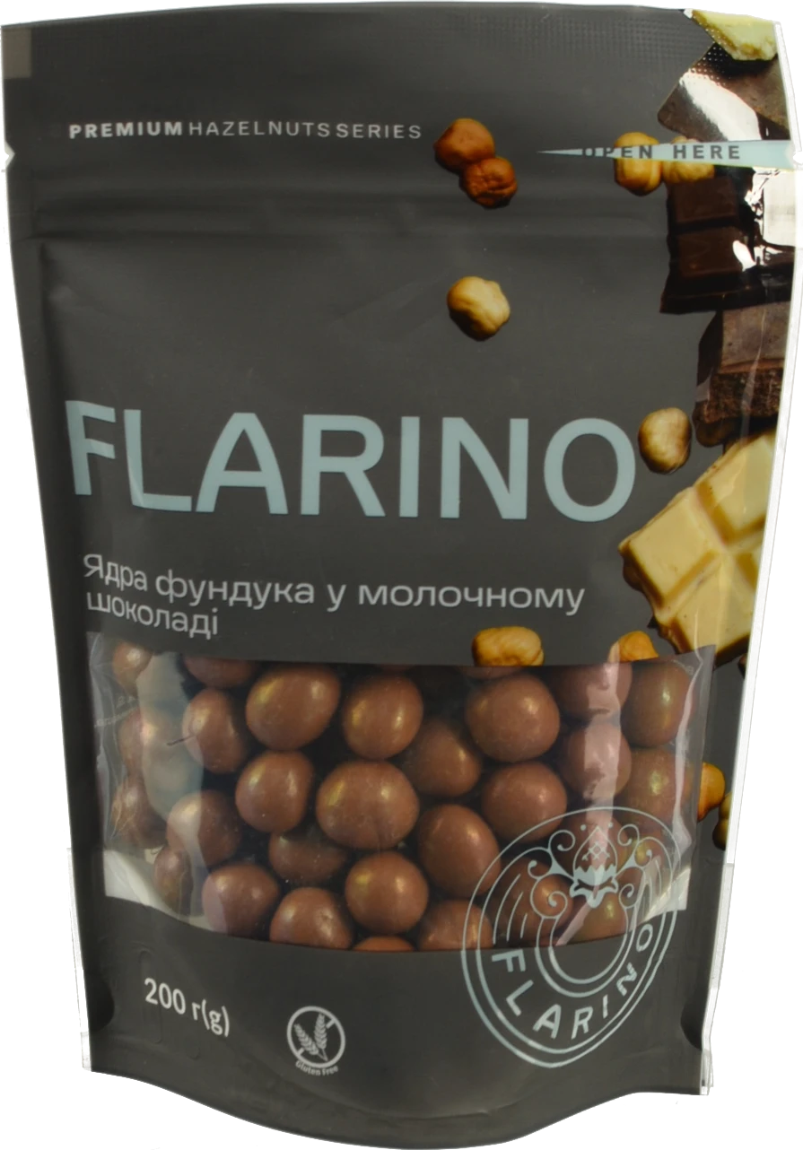 Фундук у молочному шоколаді Flarino д/п 200г