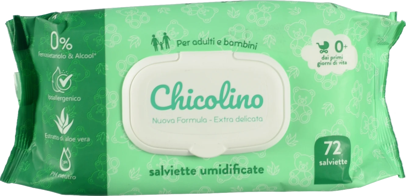Серветки вологі Chicolino 72шт алоє вера NEW
