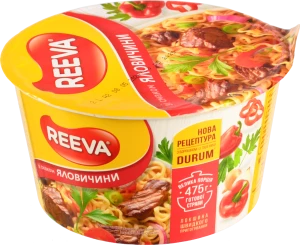 Локшина швидкого приготування зі смаком яловичини Reeva 75г