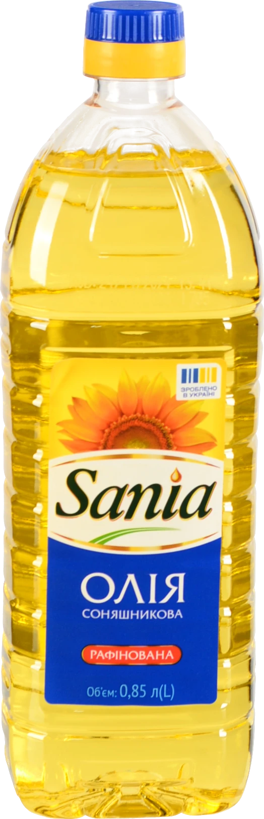 Олія соняшникова рафінована Sania п/пл 0.85л