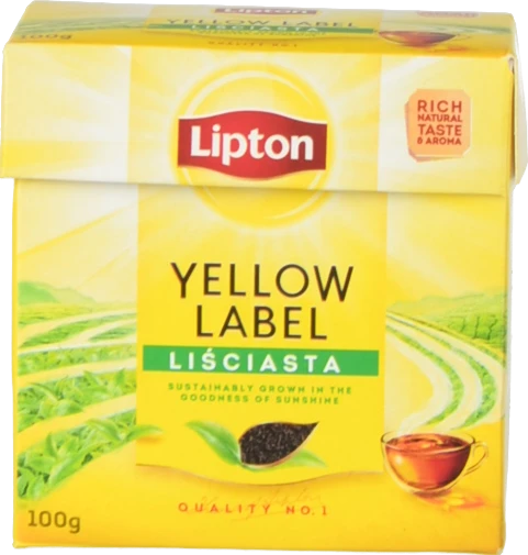 Чай чорний байховий ароматизований Yellow Label Lipton к/у 100г