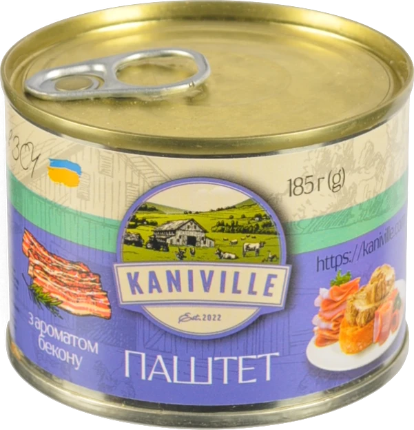 Паштет м'ясний з ароматом бекону Kaniville з/б 185г
