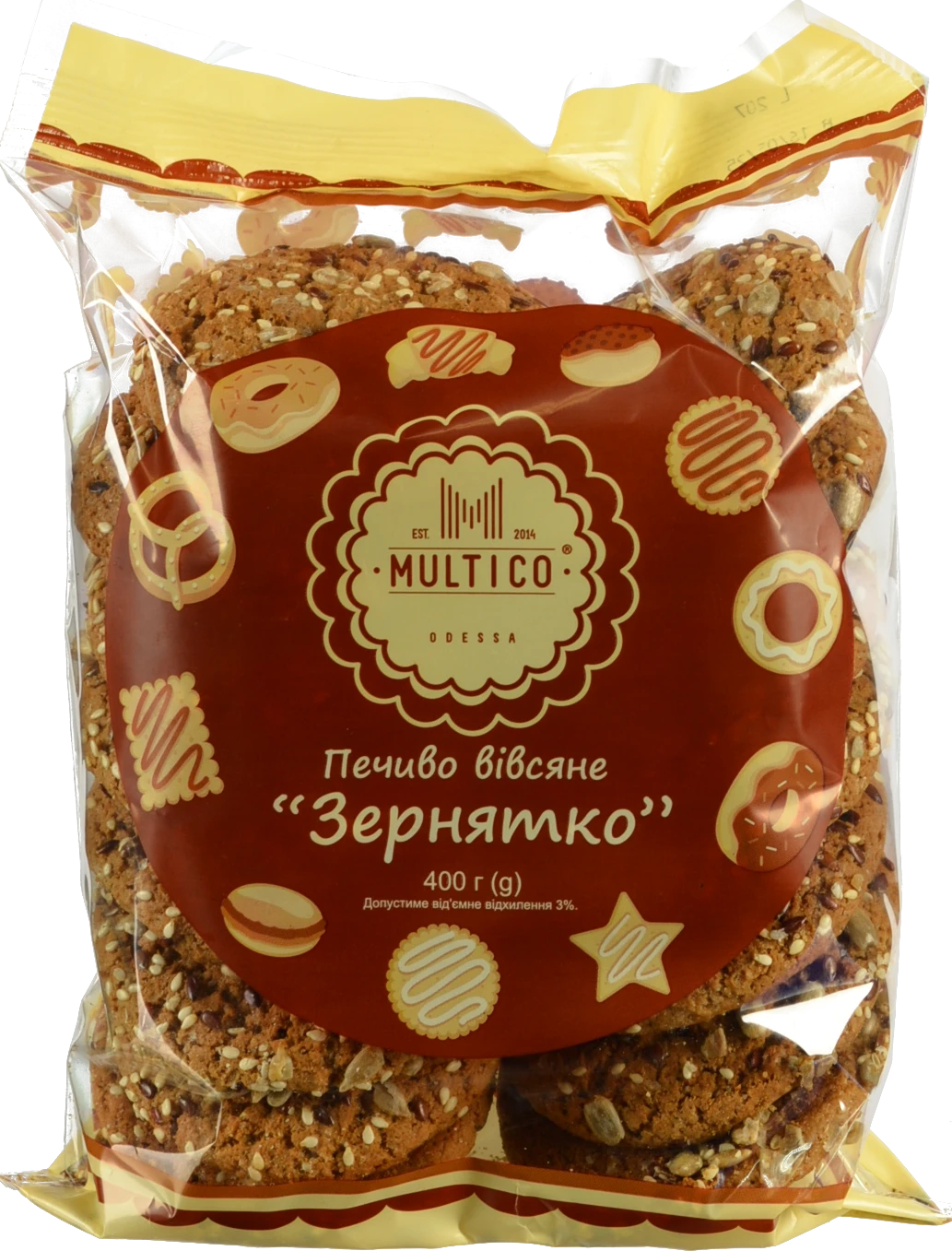 Печиво вівсяне Зернятко Multico м/у 400г