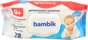 Серветки вологі для дітей з перших днів життя з екстрактом липи Bambik 72шт