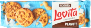 Печиво здобне з арахісом Lovita Classic Cookies Roshen 150г