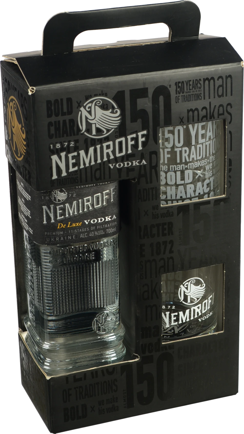 Подарунковий набір Nemiroff 0.7л Люкс + 2 склянки