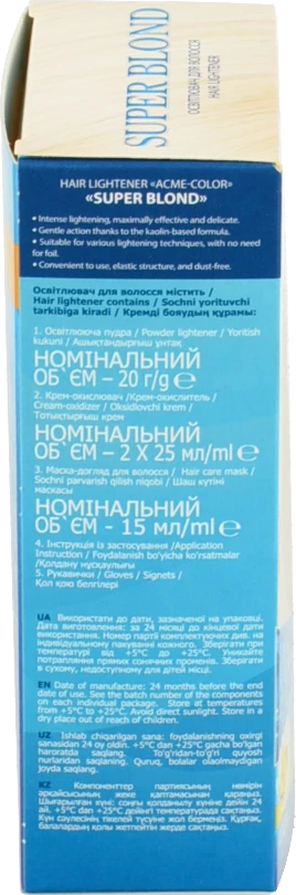 Освітлювач для волосся Super Blond Acme Color 1шт